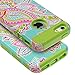 iPhone 5S Case,iPhone SE Case,AnnBay(TM) for iPhone 5S 2in1 High Impact Hybrid Dual Layer Case Heavy Duty Case Armor Cover Case with Totem Pattern (Green)