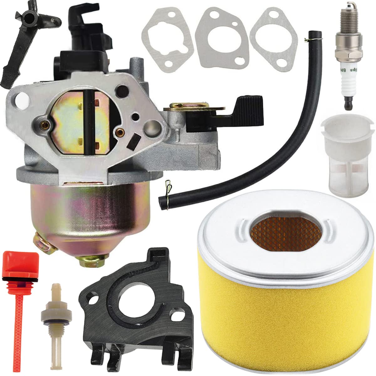 ZAMDOE Carburetor for Honda GX240 GX270 8HP 9HP Engines replaces # 16100-ZE2-W71 1616100-ZH9-820 with Air Filter Spark Plug Gasket Fuel Line