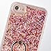iPhone 6s Plus Case,DAMONDY Cute 3D Moving Rhombus Diamond Stars Bling Liquid Glitter Floating Slim Soft Frame Hard Back Cover with Ring Holder Kickstand Case for iPhone 6 Plus 6s Plus-diamond pink