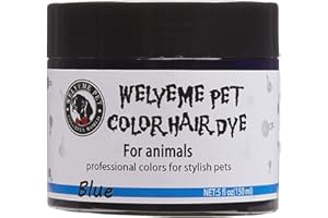 WELYEME Dog Hair Dye Blue, Permanent Pet Hair Dye, Professional Dog Safe Hair Dye, Bright Color for Dogs and Horses
