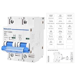 MOLLOM DC 2 Pole Miniature Circuit Breaker,400V