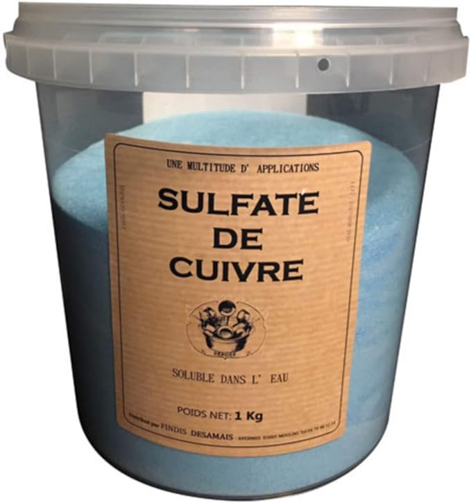 Sulfate De Cuivre En Pierre 1kg - Pour Jardinage, Traitement De L'eau Et Usages Divers