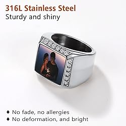 FindChic Personalized Class Rings for Men Signet