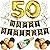 50th Birthday Party Pack â€“ Black & Gold Happy Birthday Bunting, Poms, and Swirls Pack- Birthday Decorations â€“ 50th Birthday Party Supplies