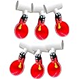 Hfarming Chicken Waterer Cups, Pack of 6 Chicken Waterer PVC Tee Fittings, with 1/8 Inch FTP Threads, Automatic Chicken Waterer for Chicken Ducks Quail Bird