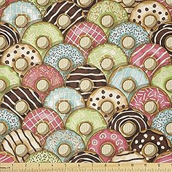 Ambesonne Tea Party Fabric by The Yard, Colorful