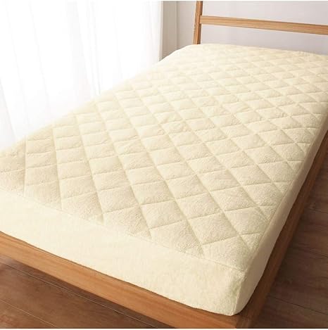 Amazon Nissen ニッセン ボックスシーツ 敷きパッド 一体型 パイル地 タオル地 綿100 マットレス 敷き布団 アイボリー クイーン ベッドパッド 敷きパッド オンライン通販