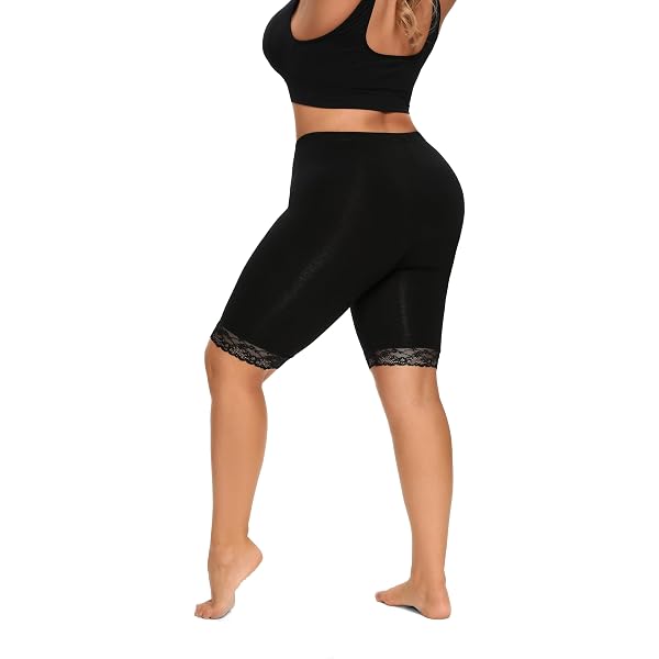 plus size shorts for under dresses Fusion Moisture Wicking Anti Chafing Shortlette Slipshort 9"