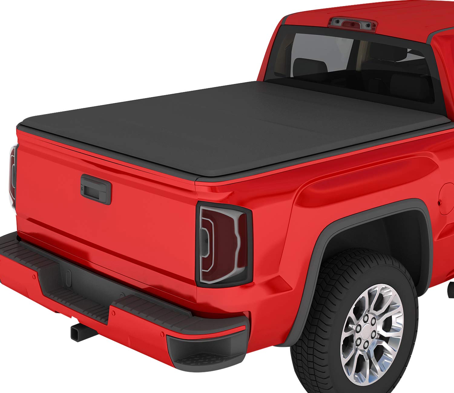 KSCPRO Soft Tri-fold Truck Bed Tonneau Cover Fits 2016 2017 2018 2019 2020 2021 Toyota Tacoma 5ft Bed, Fleetside