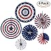4th of July Decorations Paper Fan for Patriotic Decorations Veterans Day Party, Independence Day Party Supplies