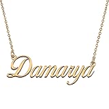 HUAN XUN Customized Custom Simple Any Name Necklace