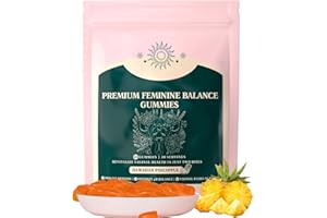 AEDNX Premium Feminine Balance Gummies for Women's Health – Hawaiian Pineapple Flavor, Supports Vitality & Gut Health, 60 Gummies