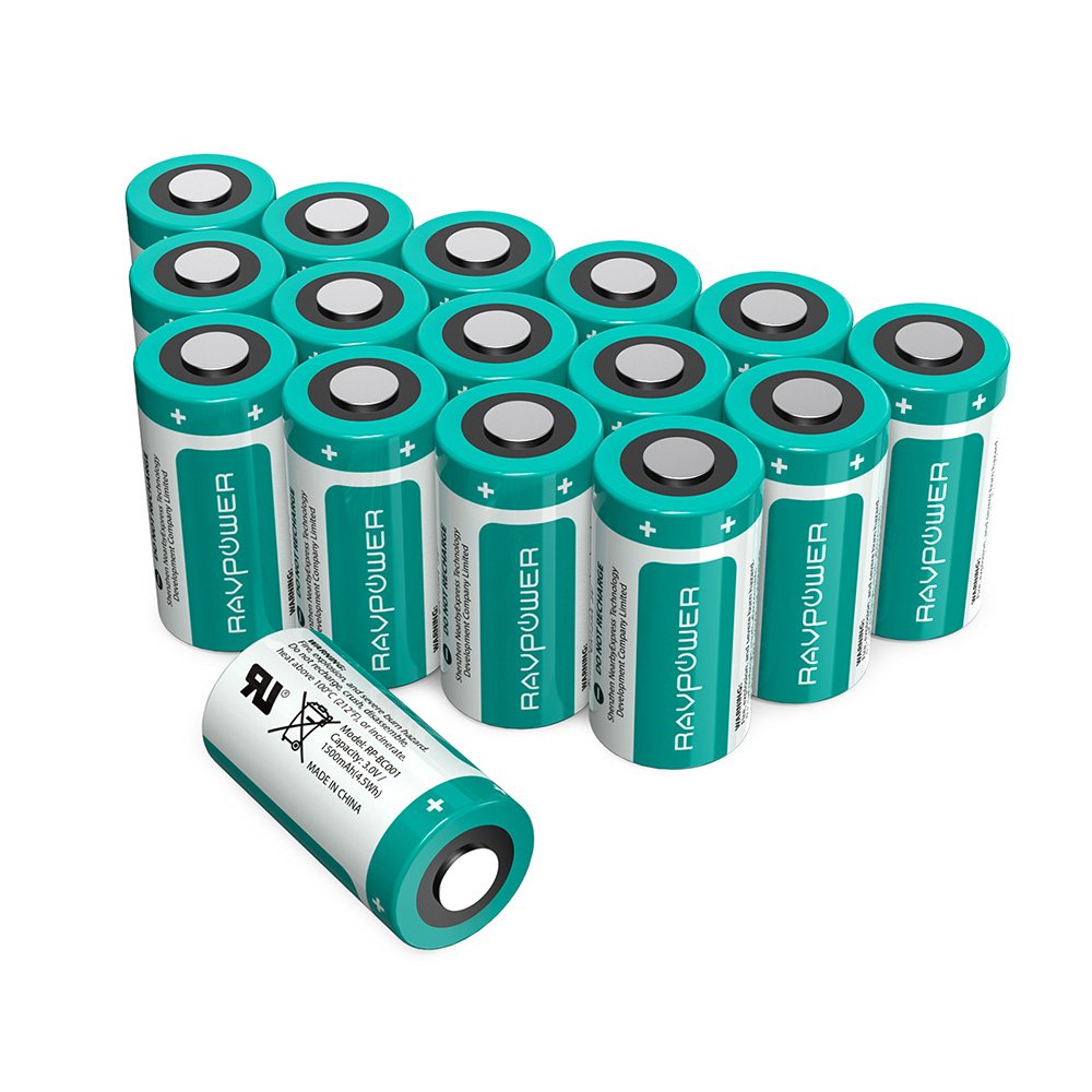 CR123A Lithium Batteries [Upgraded] RAVPower 3V Lithium Battery Non