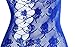 LATUD Women's Babydoll Lingerie Fishnet Crochless Bodysuit Chemise Blue, One Size