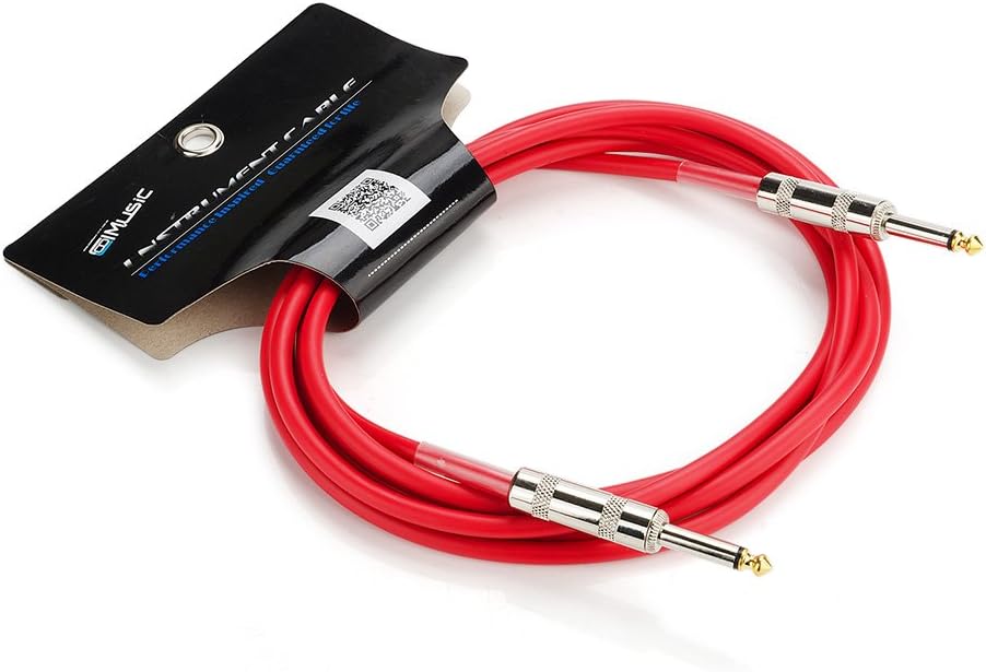 Coolmusic 10 Ft. C-1 Guitar Instrument Straight Cable for Guitar/Bass/Keyboard Instrument, 1 PACK