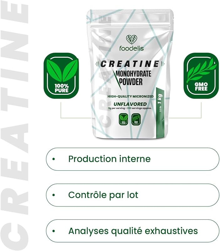 Creatine Monohydrate Poudre Micronisée 1 kg