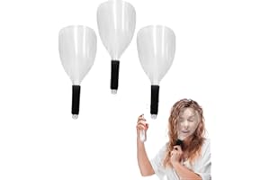 Saycker 3Pcs Face Shield for Hairspray,Plastic Barber Face Shield,Handheld Hairspray Face Shields,Reusable Face Protective Cover for Hairdressing Hair Stylist Cutting Dust Makeup Protector(Clear)
