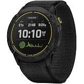 Garmin Fenix Enduro, Ultraperformance Multisport GPS Watch with Solar Charging Capabilities, Battery Life Up to 80 Hours in GPS Mode, Carbon Gray DLC Titanium with Black UltraFit Nylon Band