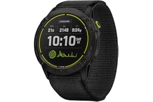 Garmin Fenix Enduro, Ultraperformance Multisport GPS Watch with Solar Charging Capabilities, Battery Life Up to 80 Hours in GPS Mode, Carbon Gray DLC Titanium with Black UltraFit Nylon Band