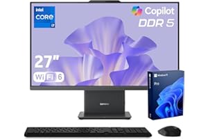 Lenovo IdeaCentre Business Computer All-in-One PC, 27" FHD 100Hz Display, Intel Core i7-13620H, 32GB DDR5, 1TB SSD, Wi-Fi 6, Windows 11 Pro with AI & Microsoft Copilot, Wireless KB & M, Grey