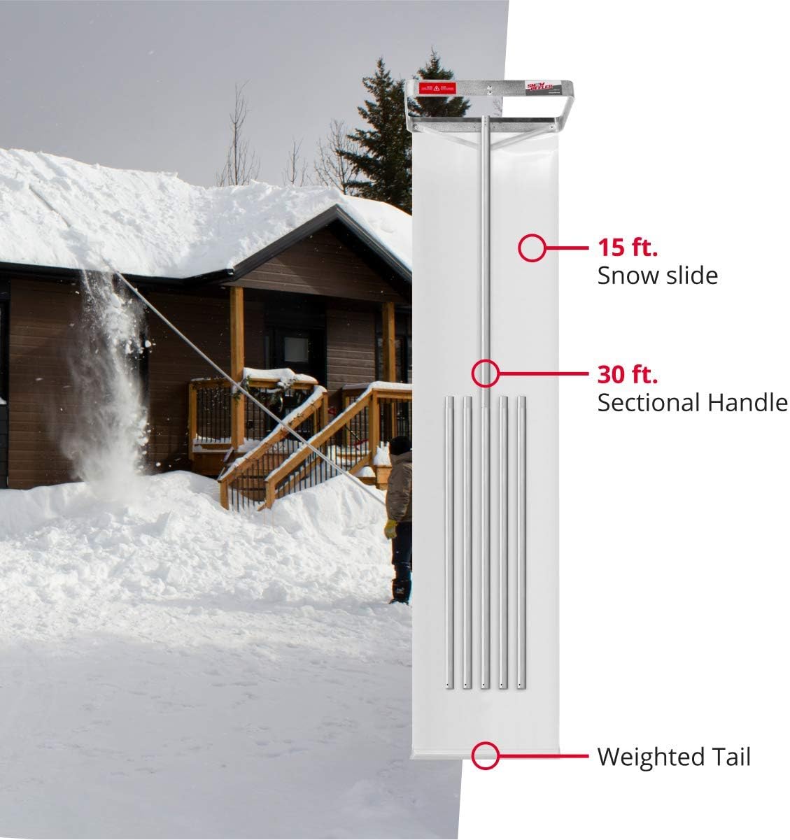 SnowPeeler Premium Rooftop Snow Rake - Thumbnail 4