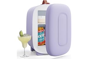 PERSONAL CHILLER 4L Mini Skincare Fridge with Handle, Cooler Mini Fridge, Portable Fridge for Makeup, Skincare, Snacks, Bedroom Vanity(Lavender)