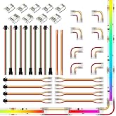 BTF-LIGHTING FCOB COB 12mm 3Pin Connector Kit,L-Shaped,Dual-End with Wire,Strip to JST,3PIN JST,Wire to Strip,Gapless Connector etc. for WS2811 IC RGB 720LEDs/m and WS2814 RGBW 896LEDs/m COB LED Light