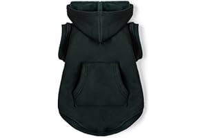 Koneseve Dog Hoodie Fleece Puppy Clothes Warm Sweater with Hat for Small Dogs Cat Hooded Shirt Kitten Pet Basic Sweatshirt with Pocket Doggie Soft Winter Coat Apparel (Green; L)