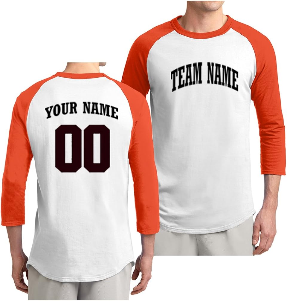 orange sleeve baseball shirt