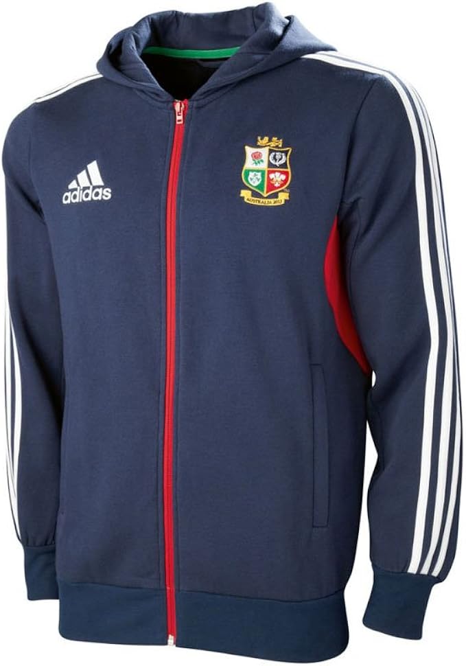 adidas British and Irish Lions Full Zip Rugby Hooded Sweatshirt 201332