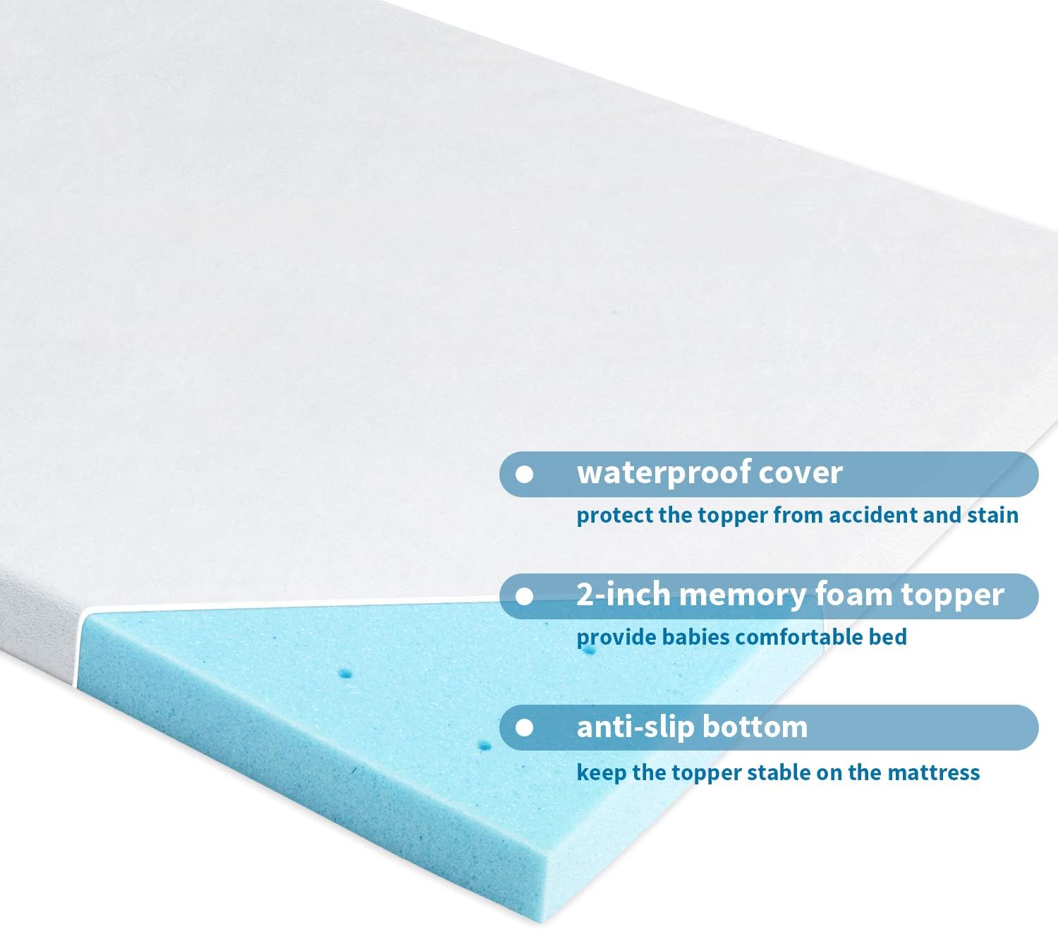 memory foam crib mattress topper