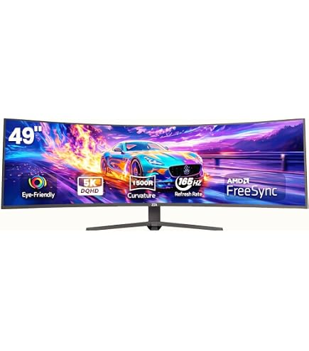Amazon.com: ZZA 49 Curved Gaming Monitor | DQHD(5120 * 1440