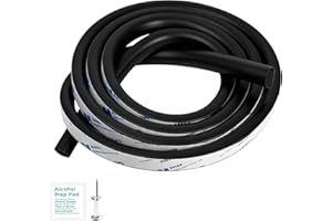 1 Pc 326A0008 Service Kit, 78.7 in D Shape EPDM Foam Rubber Seal w/Tape, Fits Hard Tri-fold Truck Bed Tonneau Cover/Bulkhead 