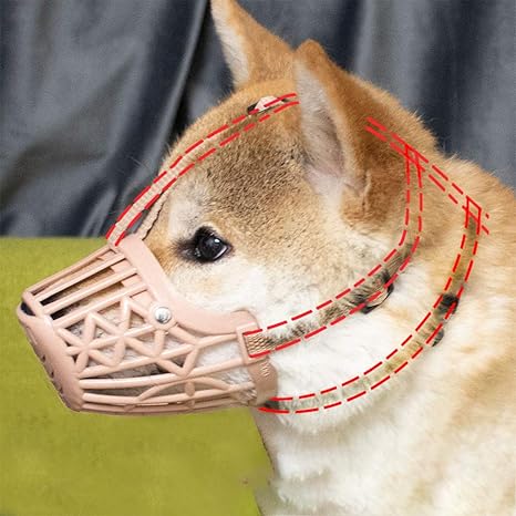 Amazon Co Jp プラスチック製の犬の銃口 噛み付き防止の調節可能なペットバスケットマスク 犬のトレーニング口カバーメッシュケージ 快適な 7サイズ ホーム キッチン