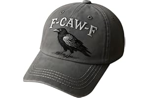 F-Caw-F Crow Hat, Vintage Gothic Black Bird Fcawf Cap, Adjustable Vintage Baseball Cap, Men Gifts