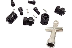 HOPLEX Aluminum Alloy 7mm RC Wheel Hex Hub Spacer with 9.5mm Offset Extension 4Pcs Hex Drive Adapter for AXIAL SCX24 Upgrades Accessories 1/24 RC Crawler Car