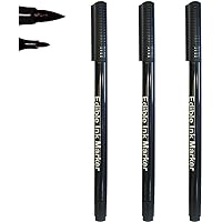Dual Tips Food Coloring Pens，3PCS Black Color Food Grade and Edible Marker,Gourmet Writers for Decorating Fondant,Cakes…