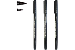 Dual Tips Food Coloring Pens, Food Grade Markers and Gourment Writers, Edible Ink for Decorating, Set of 3, Black, by Ediblei