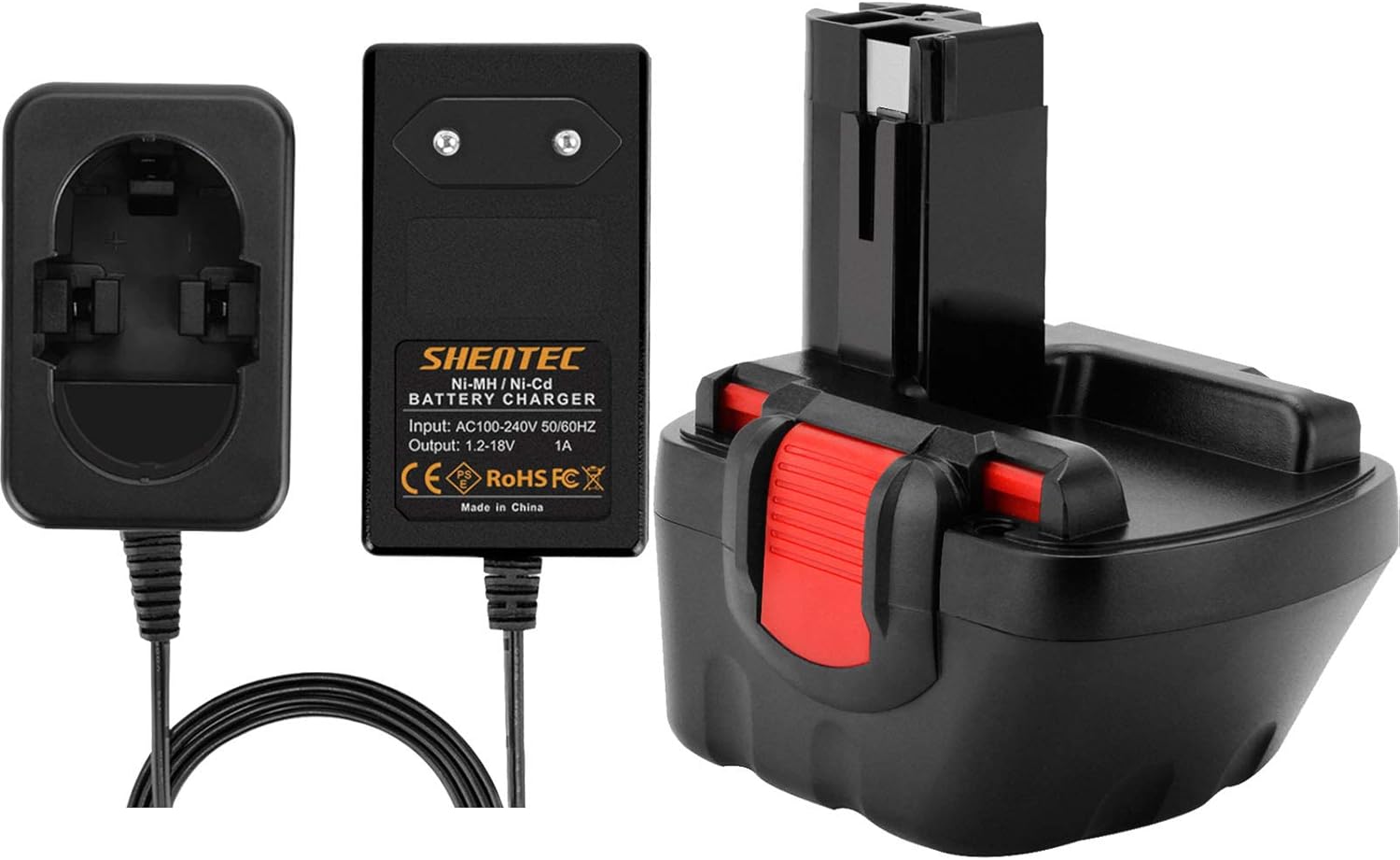 Shentec 12V 3.5Ah Ni-MH Reemplazo para batería Bosch BAT043 BAT045 BAT120 BAT139 2607335542 2607335526 2607335274 2607335709 para Bosch GSR 12-2 12VE-2 PSR 12 GSB 12VE-2 22612 23612 32612 Con Cargador