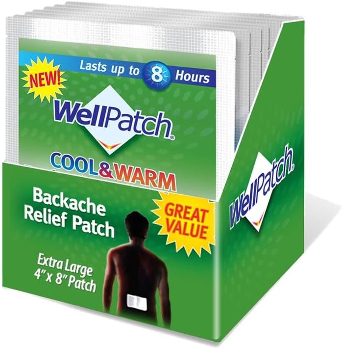 WellPatch Cool & Warm Backache Relief Patch, Extra Large, 0.03-Ounce Pouch (Pack of 15)