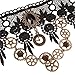 MEiySH Goth Punk Style Wedding Party Black Lace Choker Beads Tassels Chain Pendant Necklace for Women (Style 008)