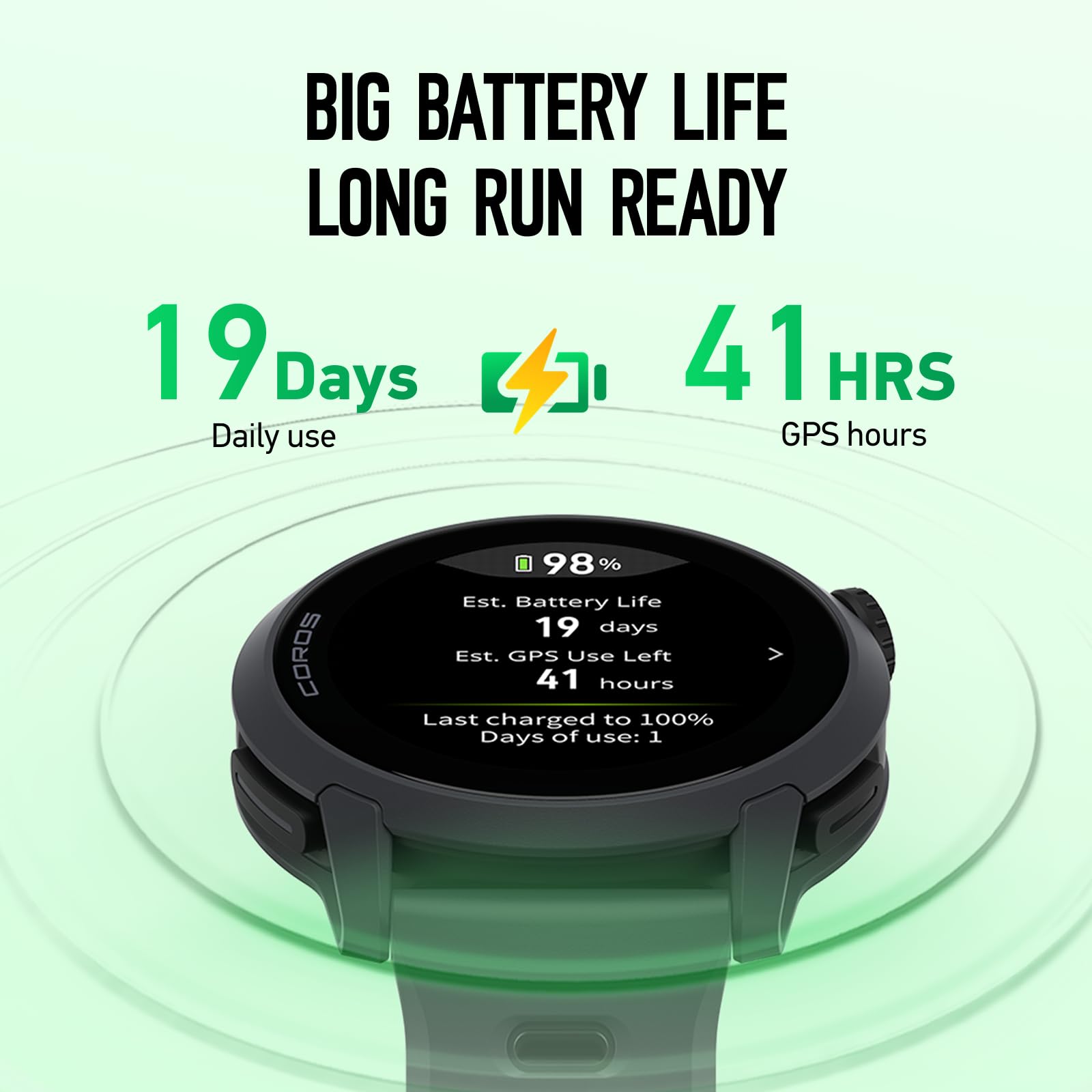 COROS PACE 4 Ultralight Sport GPS Watch, 1.2