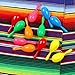 Aneco Fiesta Party Supplies Mexican Table Runner Cotton Fringe Table Runners Mexican Colorful Paper Fans and Neon Maracas Shakers Mini Noisemaker for Mexican Party Decorations