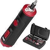 Eastvolt 4V Cordless Mini Electric Screwdriver, 1500mAh USB Rechargable Battery, 32 pieces 1/4 in HEX Screwdriver Bits+1 piec