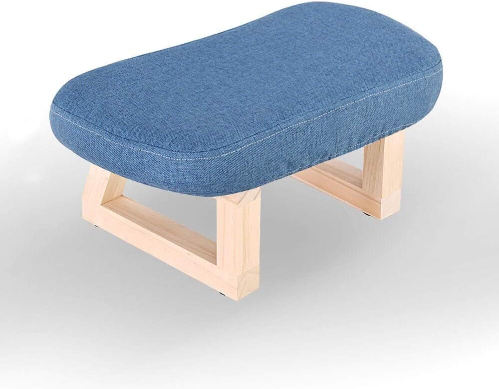 Otomano cuadrado Taburete para pies súper suave con patas de madera
