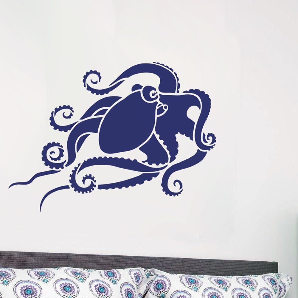 Octopus Wall Art Stencil – Wall Painting Stencils for Easy Room Makeover – Large Stencil for Painting Walls – Stenciling Instead of Wallpaper Saves Money – Best Quality Stencils for Walls (Small)