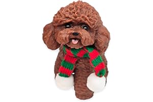 Handmade Poodle Taba Squishy Toy - Cute Big Teddy Dog Silicone Fidget Sensory Toy, Ultra-Soft and Sticky Stress Relief Squeez