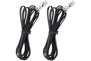 SINCODA 3 Pack 8ft Phone Telephone Extension Cord Cable Line Wire with Standard RJ12 6P6C Male to Male Plugs for Landline Tel