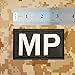 Military Brassard MP Laser Tactical Morale Army Embroidered Touch Fastener Patch (Black and White)