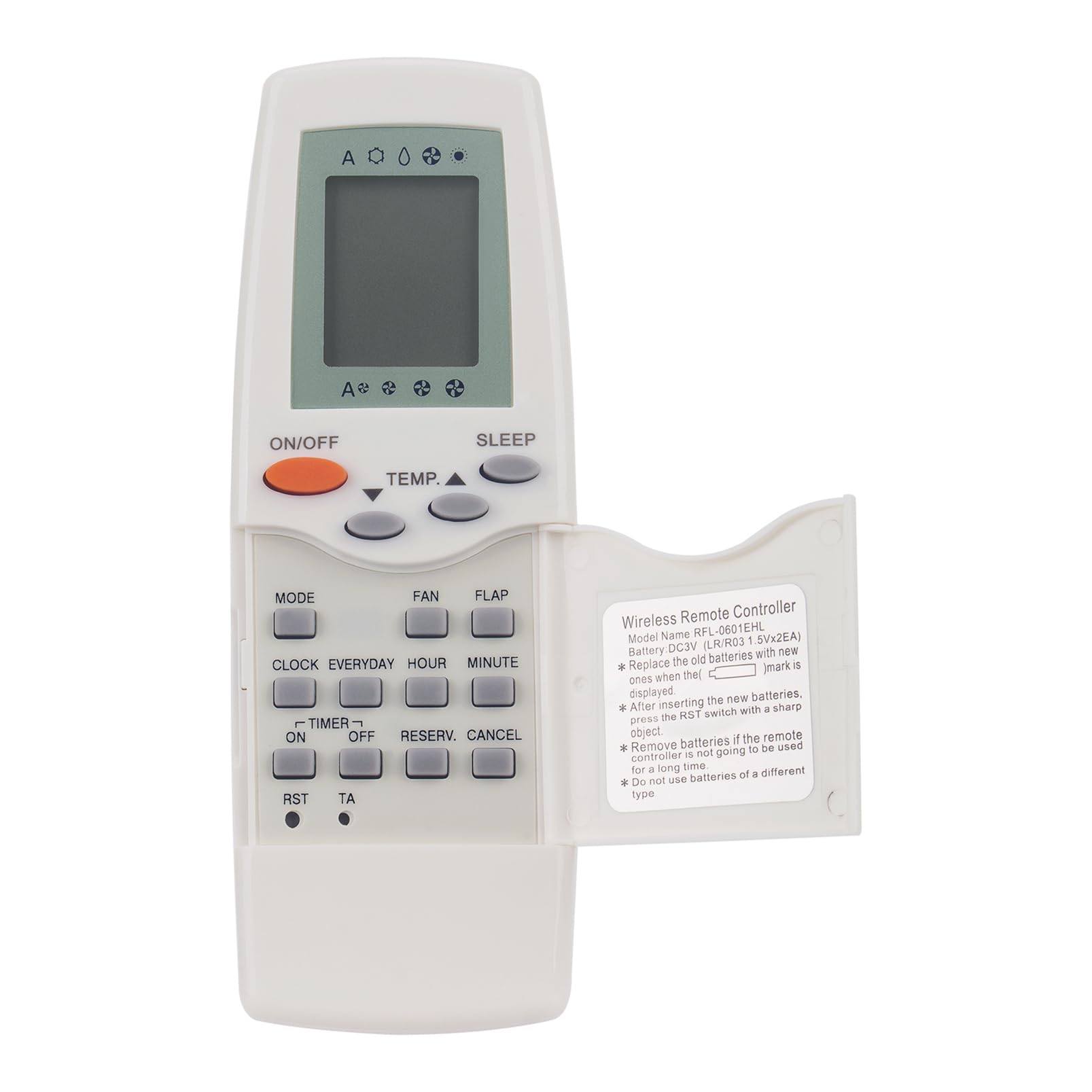 RFL-0601 RFL-0301 Air Conditioner Remote Control Compatible with Carrier AC RFL-0301EH RFL-0601EH RFL-0301EHL RFL-0601EHL 36KCARMS 42HQG007 42HQG009 42HQG012 42HQG018 42HQG024 42HWG007 42HWG009